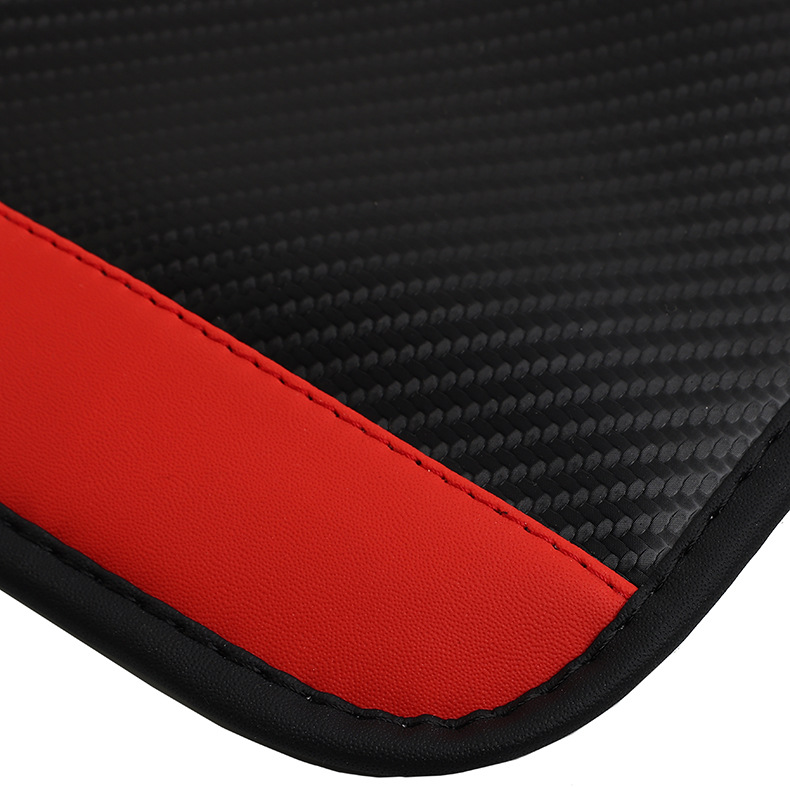 Universal car armrest box cover new carbon fiber leather