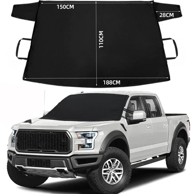 Cloth Winter Windshield Rear Car – Car snow shield - black-600d-oxford-cloth-pu-coating-188x110cm