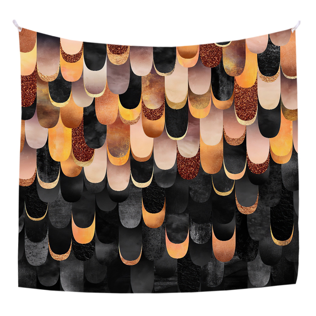 跨境挂毯制定 抽象几何风格 卧室墙面装饰挂布 家居背景墙装饰布