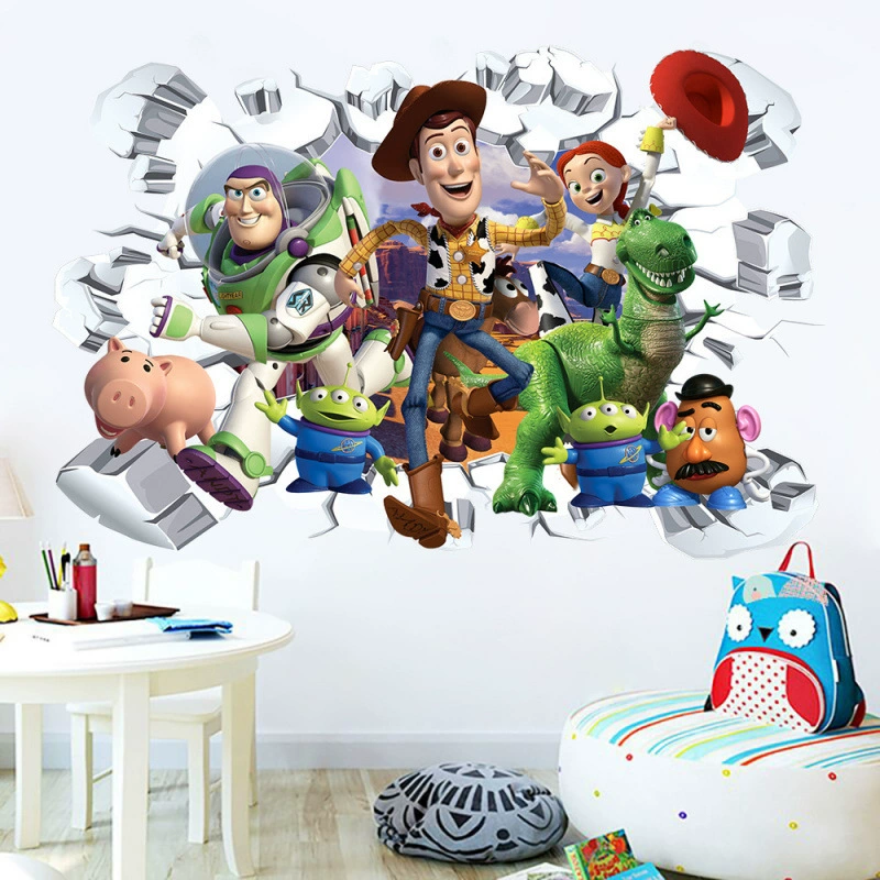 Amazon Новые игрушки История мультфильма аниме настенные наклейки для детской комнаты декоративные наклейки самоклеящиеся съемные