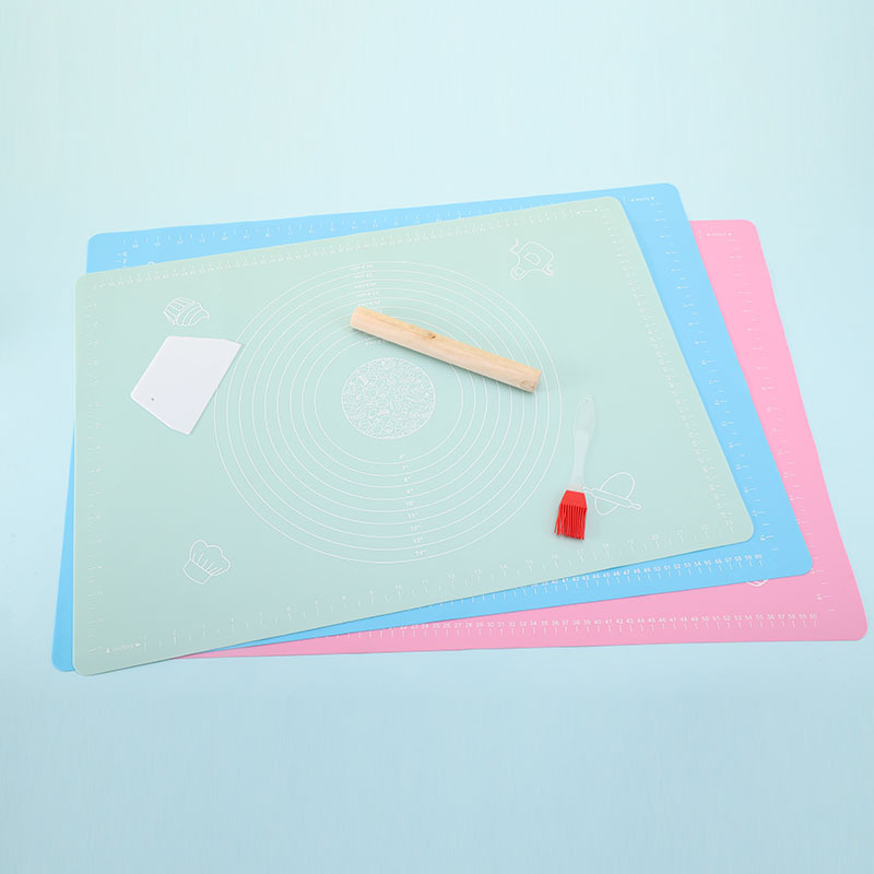 Cross-Border New Simple Square Silicone Kneading Mat for Home Kitchen with Scale Chopping Board Rolling Baking Tools Wholesale
