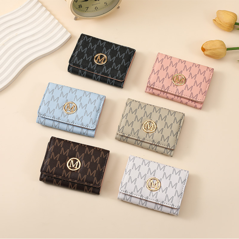 2025 Fashionable Letter Printed 70% off Multi-Card Slot Back Chain Women's Wallet