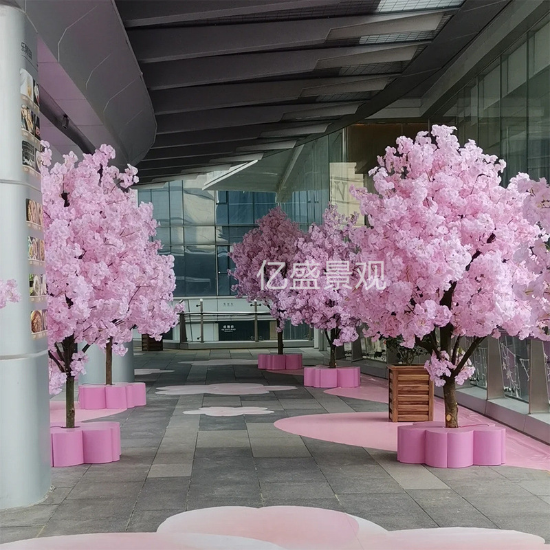 模擬桜の木屋内ホテルの結婚式のレストラン無垢材桜の木人工アーチ片側偽桜の木|undefined