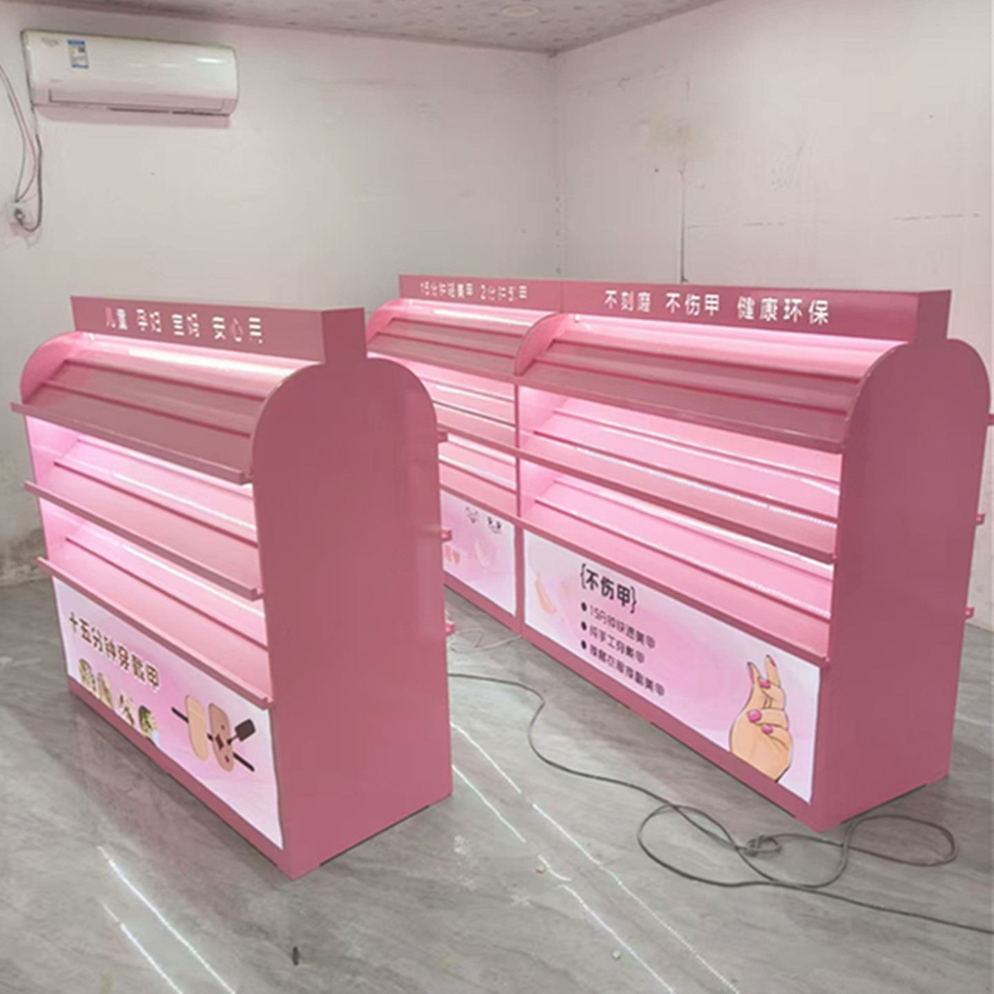 美甲店穿戴甲展示柜护肤用品展柜商场多经点货架厂家直销商场展柜