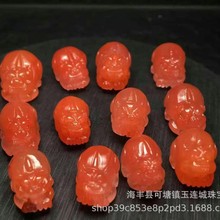 厂家批发 天然保山南红小貔貅 颜色红润 粉嫩 干净 无杂裂 品质好