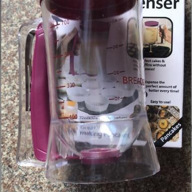 Bateador separador dispensador de la torta de la taza de mano dispensador de masa embudo taza de medición herramienta para hornear