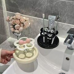 軽豪華創意花歯ブラシ収納棚家庭用トイレ歯ブラシホルダー多機能収納棚