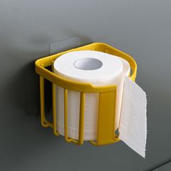 Bathroom paper towel holder wholesale household hollow simple plastic hole-free wall-mounted toilet roll paper holder