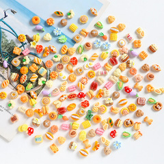 ミニ模擬野菜パン食品おもちゃ樹脂アクセサリー diy クリーム接着剤冷蔵庫マグネット下駄バックルヘアピン材料