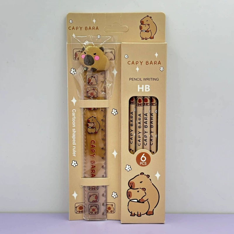 Новый набор канцелярских товаров 2613 для студентов канцелярские товары милая линейка для письма специальные карандаши для студентов подарки