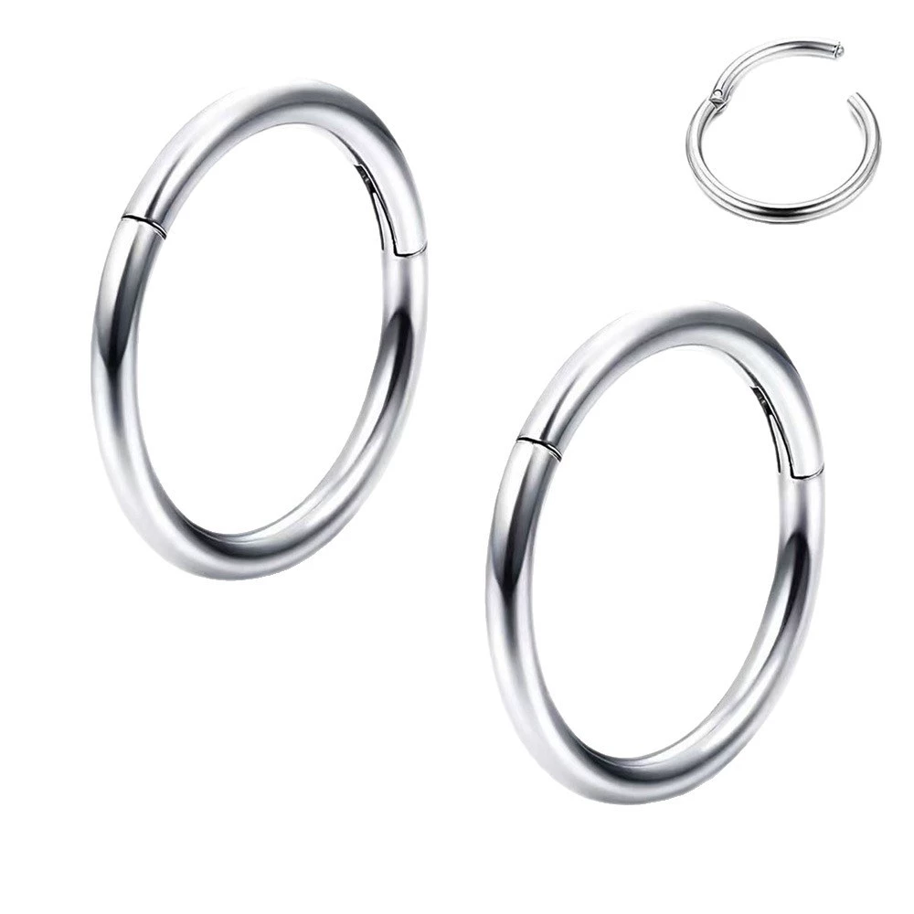 F136 titanium alloy split closed ring lip ring nose ring seamless plain ring implantable grade anode piercing piercing jewelry