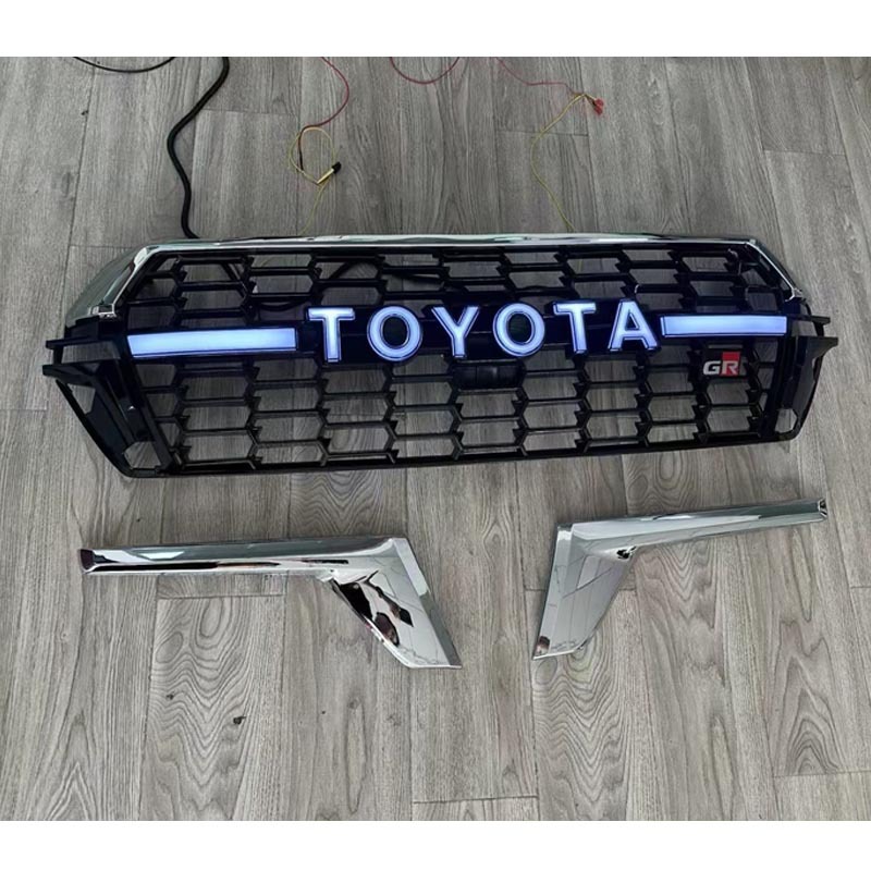 Suitable for 2016-2022 Toyota Land Cruiser LC200, GR model full-grid grille modification with lights