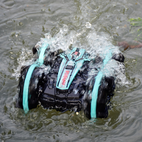 Cross-border four-wheel drive off-road vehicle stall remote control amphibious double-sided driving children's deformation remote control mother and baby toy