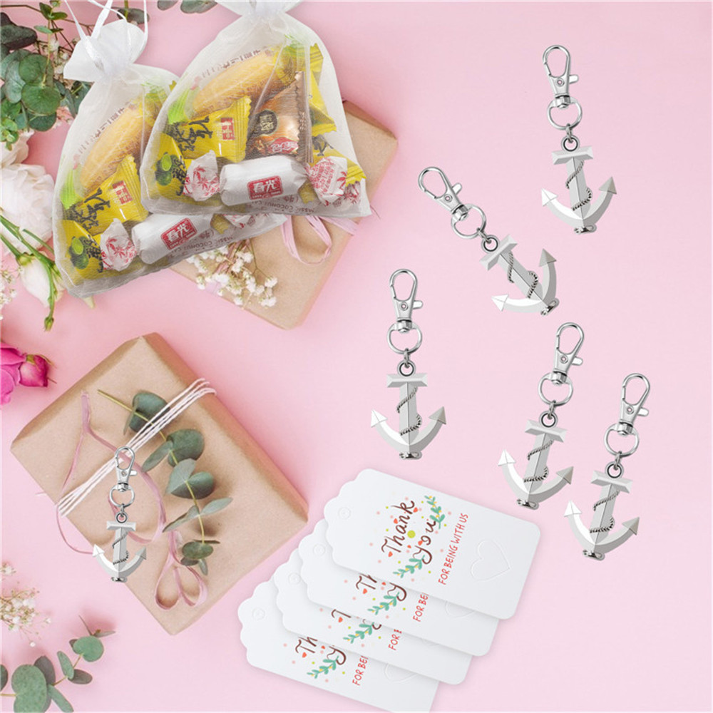 Ancla llavero de metal colgante DIY boda fiesta decoración regalo invitado fiesta recuerdo náutico tema