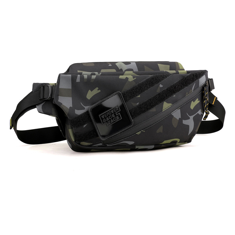 Venta al por mayor transfronteriza 2024 nuevo estilo al aire libre bolso de pecho de nailon ligero para hombres bolso diagonal anti-salpicaduras bolso de hombro de moda marea