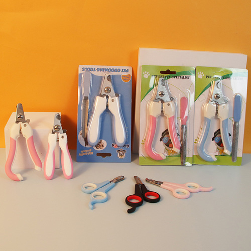 Pet nail clippers manufacturer directly approves polished pet nail clippers set for cats and dogs stainless steel pet nail clippers