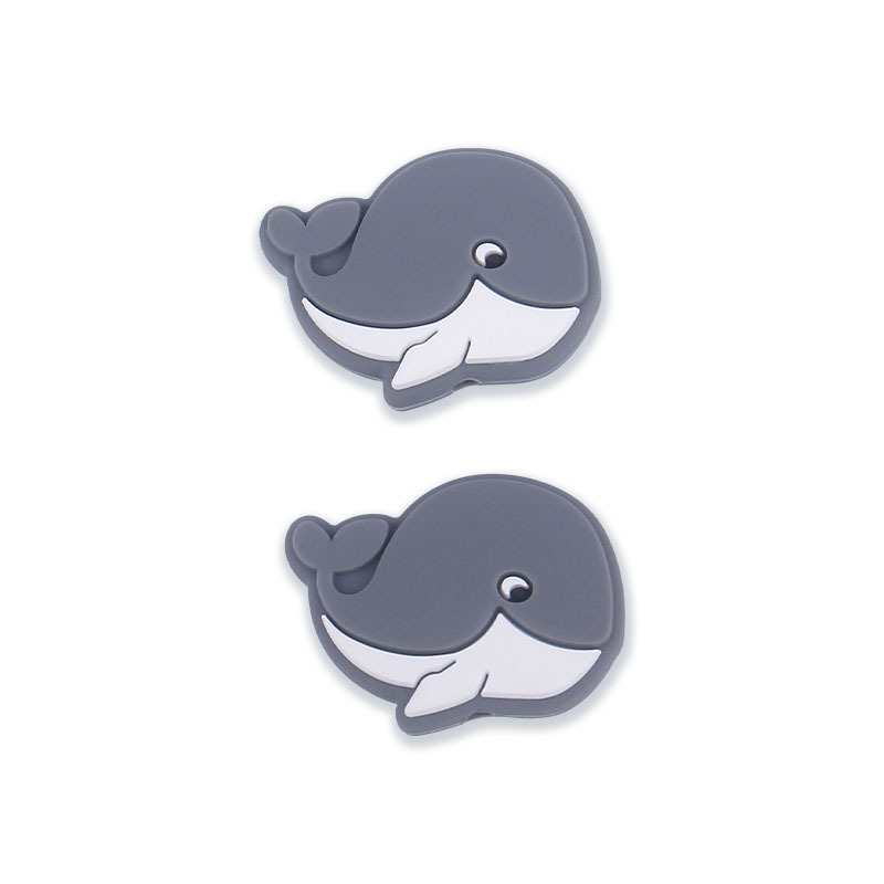 Nuevo bebé suministros dibujos animados animal ballena mordedor cuentas creativo molar DIY bebé pezón anti-gota cadena juguete