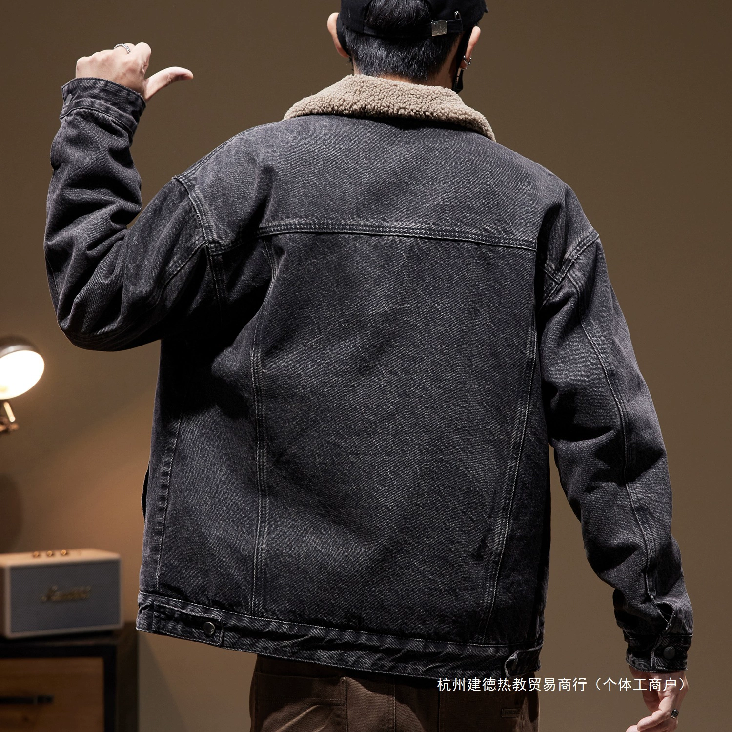 Теплая ретро теплая джинсовая куртка, бархатный утепляющий пуховик, oversize