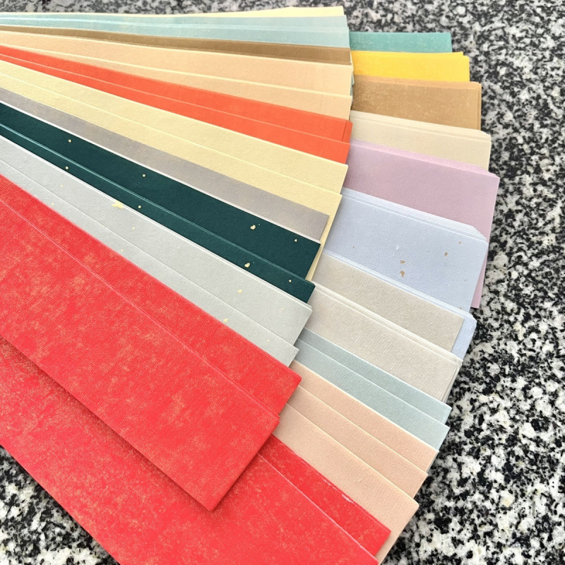 书法纸小楷临帖宣纸信笺一笔笺万年红蜡染鎏金半生熟空白纸条厂家