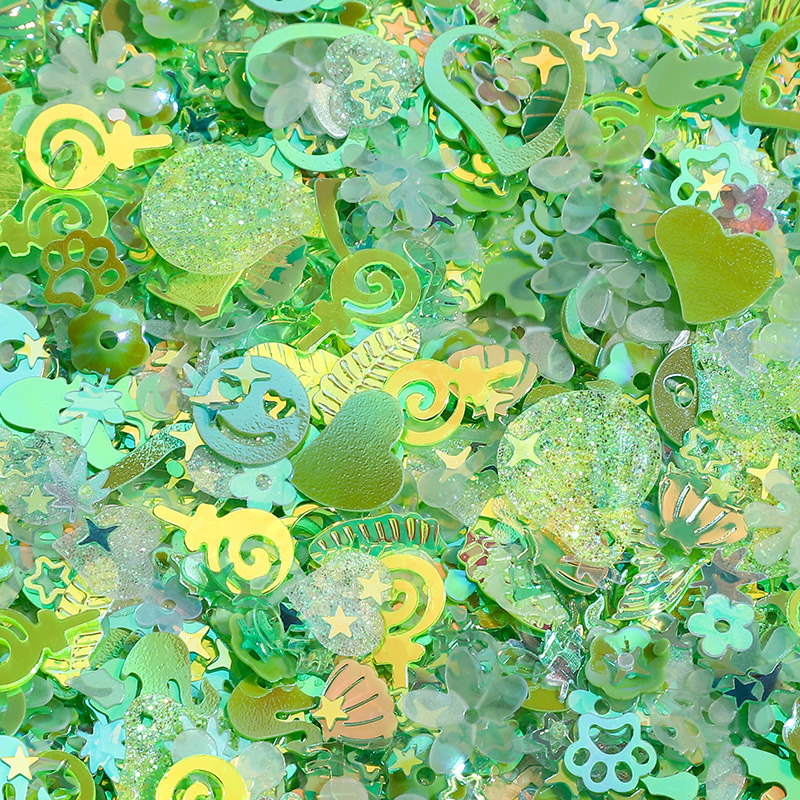 Color plateado lentejuelas nido pieza flash DIY material decorativo ropa Ropa Accesorios hecho en casa pendientes materiales accesorios image 77