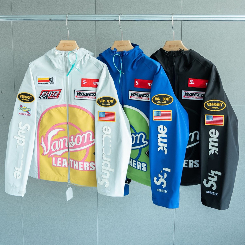 Cross-Border Supply: Sup X Van Collaboration American-Style Unisex Letter Patch Waterproof Hooded Zip-Up Jacket Cross-Border Supply: Sup X Van Collaboration American-Style Unisex Letter Patch Waterproof Hooded Zip-Up Jacket