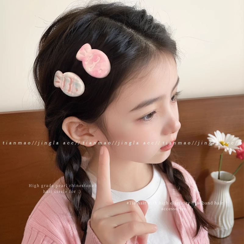 Pequeño pez de color clip para el cabello de la mujer adorable clip para el cabello de pestaña lateral dulce multifacé frente rotura clip para el cabello de boca de pato