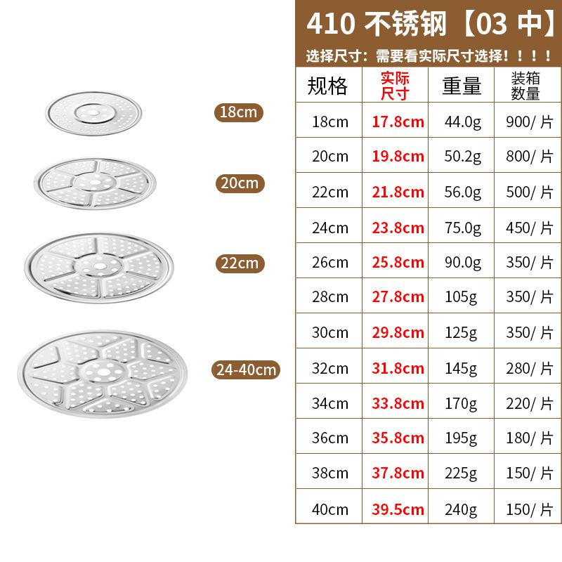 18-60不锈钢蒸片02/03/04 加厚蒸架三角蒸盘可拆脚蒸笼片馒头炊片|undefined