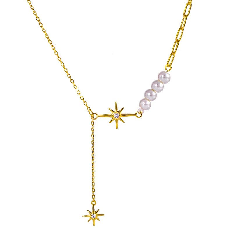 榕树下 Summersk necklace with tassels, silver 925 sample, European style, интернет-знаменитость
