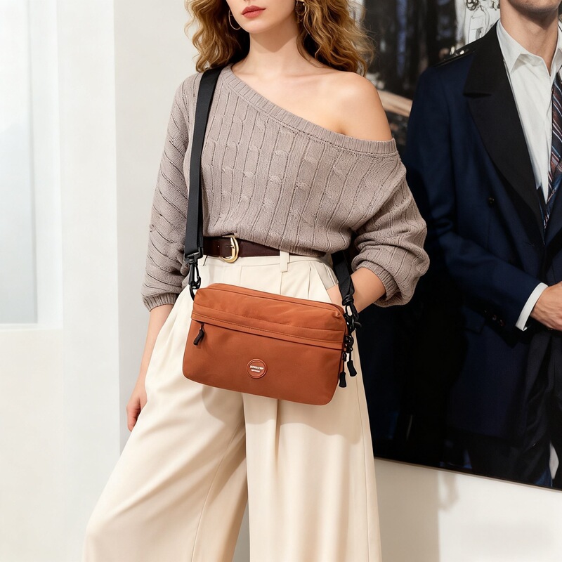 Women Casual Backpack Shoulder Crossbody Cloth Bag Lightweight Zipper Multi-Pocket Coin Purse Women Casual Backpack Shoulder Crossbody Cloth Bag Lightweight Zipper Multi-Pocket Coin Purse