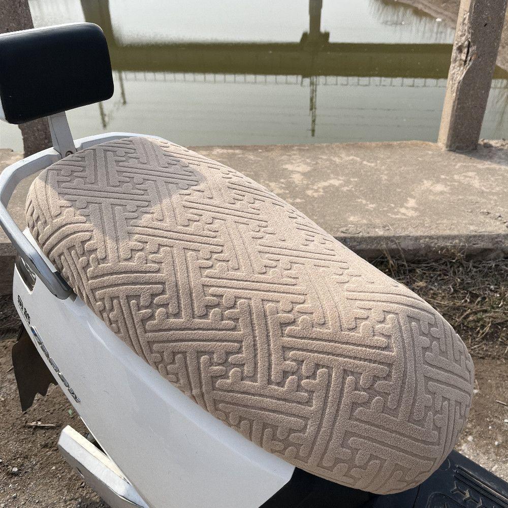 New Elastic Anti-Scalding Electric Car Seat Cushion Cover Battery Car Scooter Universal Sun Protection Four-Season Universal Anti-Slip