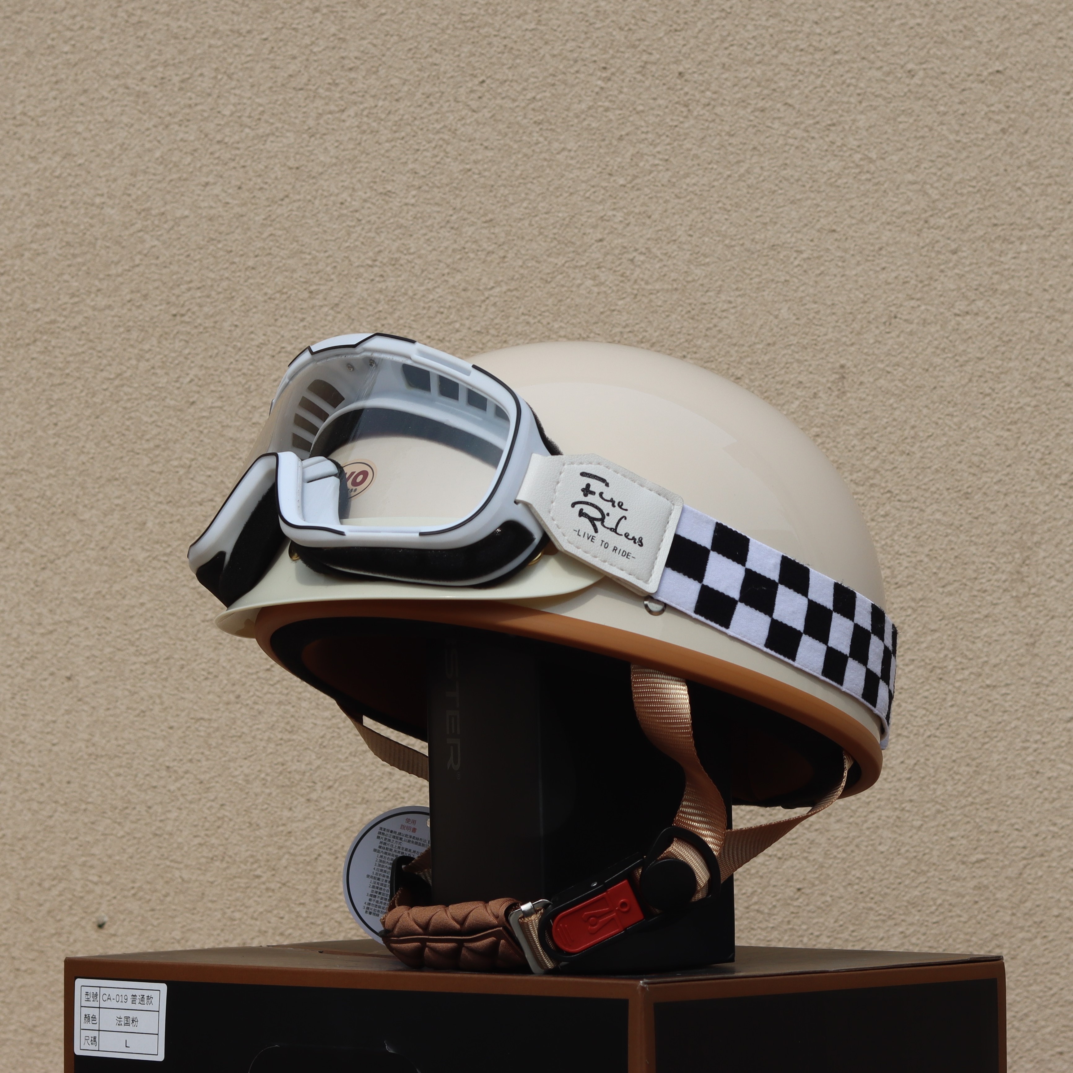 Taiwan Retro Half Helmet Motorcycle Electric Lightweight 3C Summer