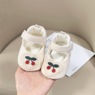 Summer 0-1 Year Old Female Baby Breathable Toddler Shoes Soft Sole Non-Slip Cotton Princess Toe Non-Falling Infant Sandals 2