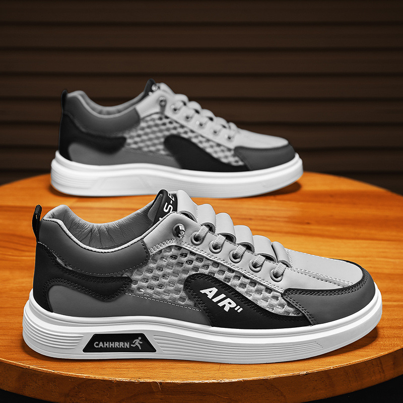2026 nuevos zapatos de hombre versátiles de verano transpirables ligeros huecos de malla zapatos deportivos casuales de moda skate