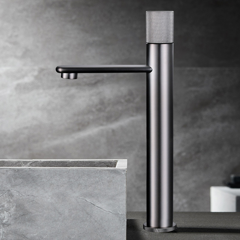 Baño de cobre completo cuenca de cuadrícula de diamante lavabo caliente y frío lavabo