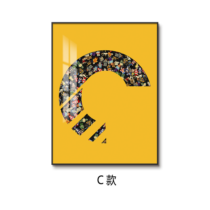 Bloques de construcción de Lego, pintura colgante, pintura decorativa tridimensional, pasillo de entrada, mural de entrada, dormitorio de niños, pared de comedor 3D