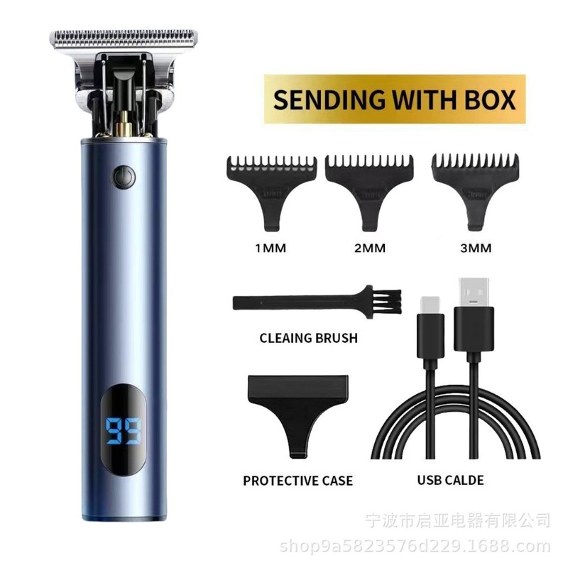 国境を越えたT9電動バリカン、家庭用電動ヘアカッター、理髪店専用、油頭彫刻、ヘアカット、剃りバリカン、無毛仕上げツール|undefined