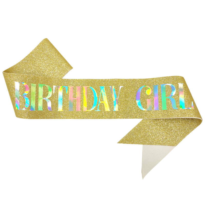 跨境生日派对国王女王派对肩带 birthday girl女孩礼仪带腰带绶带|undefined