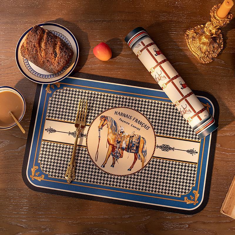 Retro Nordic mil mantel de aves impermeable a prueba de aceite de aislamiento de calor antideslizante estera de mesa a prueba de calor de alta gama de lujo ligero alfombra de Casa ins