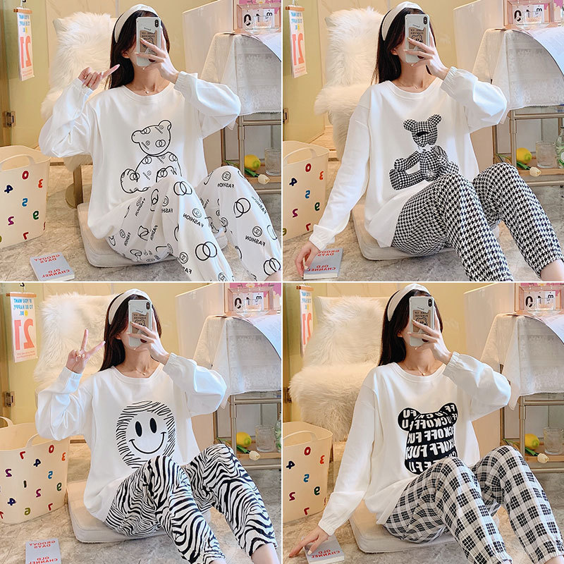 Wholesale New Moon clothing before and after the Spring and Autumn pregnant women nursing pajamas pregnancy nursing home clothing summer thin