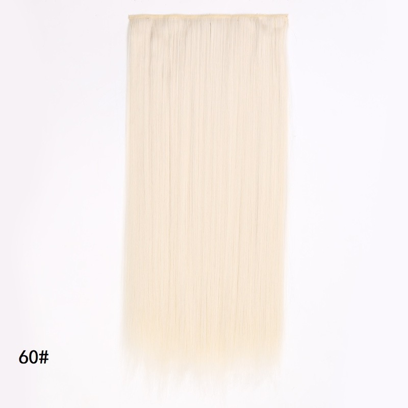 ヨーロッパとアメリカの女性用ウィッグ、ロングストレートヘアエクステ、ワンピース5クリップウィッグ、クリップヘア、化学繊維ヘアカーテン、工場直販|undefined
