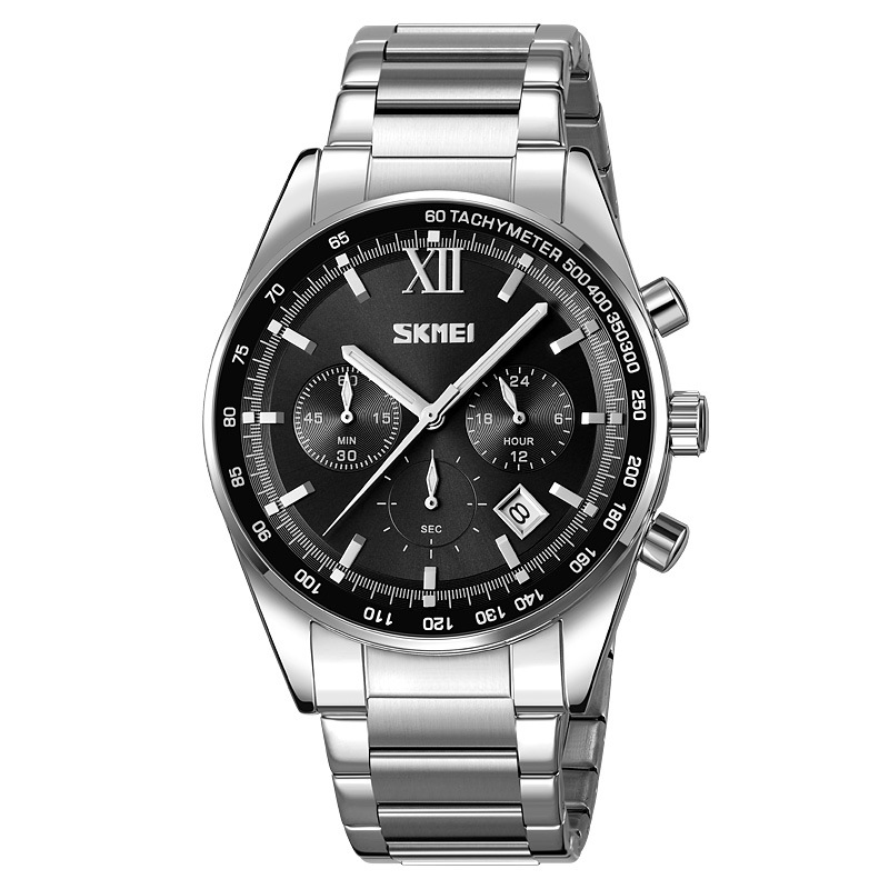 Reloj de negocios para hombres tres ojos seis agujas reloj de cuarzo multifuncional nocturna impermeable mayorista transfronterizo spot