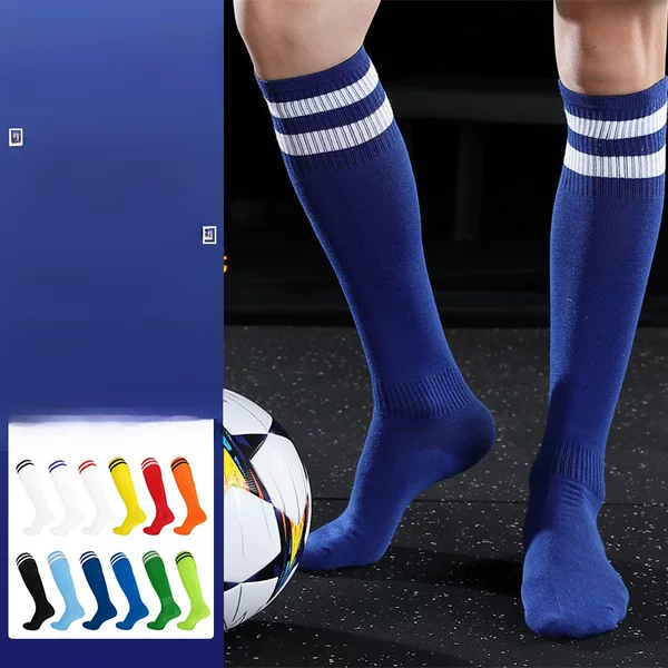 Thin Children's Football Socks, Men's Long Tube Breathable Professional Training Non-Slip Sports Socks, Quick-Drying Calf Socks