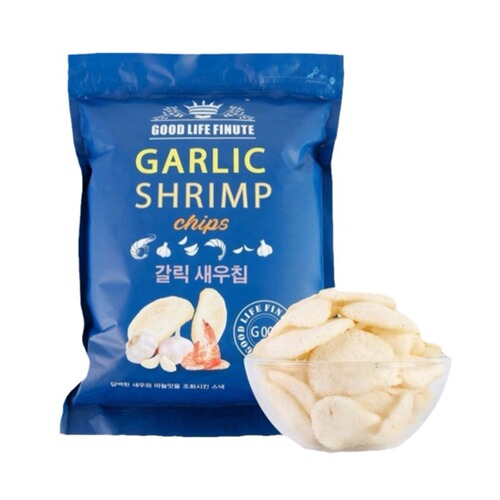 Cullaf FINITE Garlic-flavored Shrimp Chips 82g Korean Imported Original Shrimp Chip Gift Puff Snack Trendy Snack