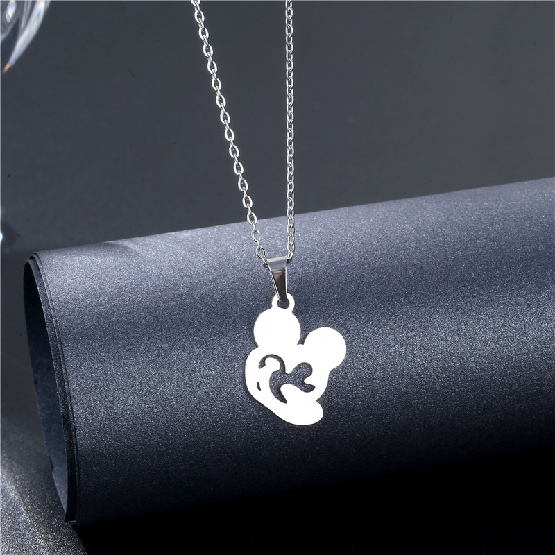 Wholesale Jewelry Simple Hollow Geometric Pendant Stainless Steel Necklace Nihaojewelry display picture 24