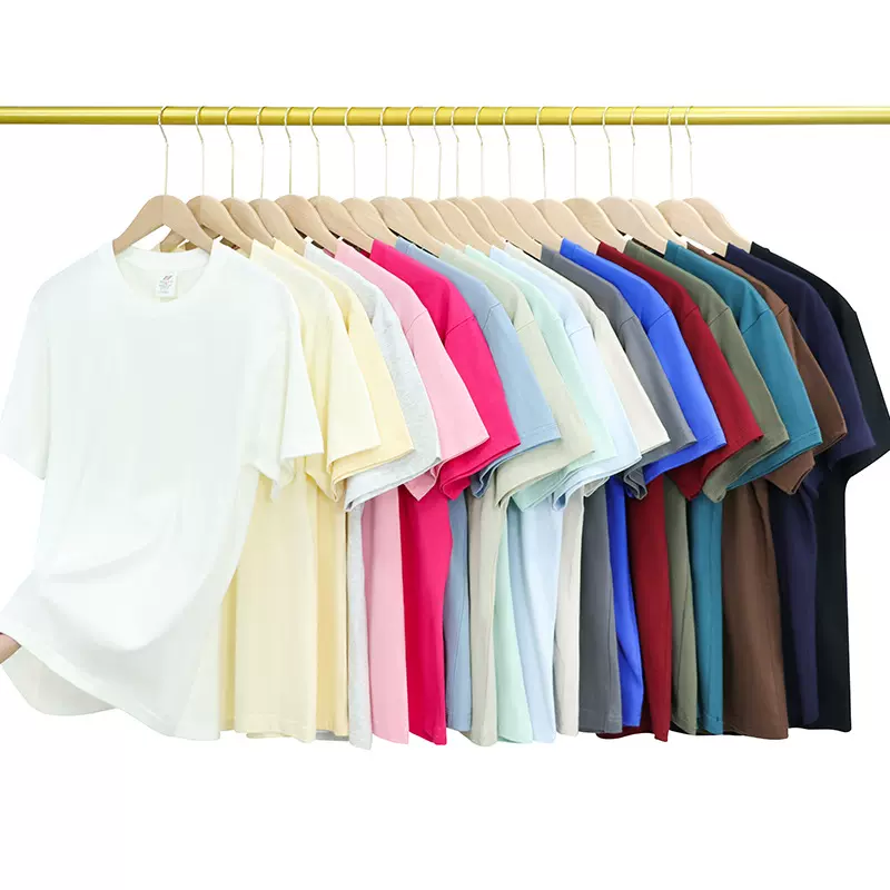 爆款280g重磅纯棉短袖T恤男上衣服春夏潮牌宽松打底衫半袖女批发