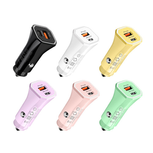 New mini PD12W mobile phone car charger PD car charger fully compatible with PD+USB car charger car charger