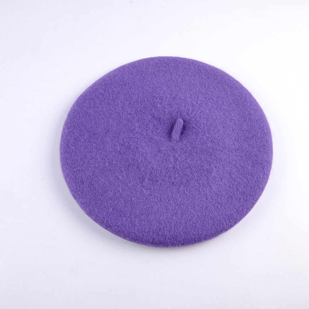 Unisex Wool beret Autumn-winter vintage woolen painter's hat Winter hat Lady's bud hat_voghion.com