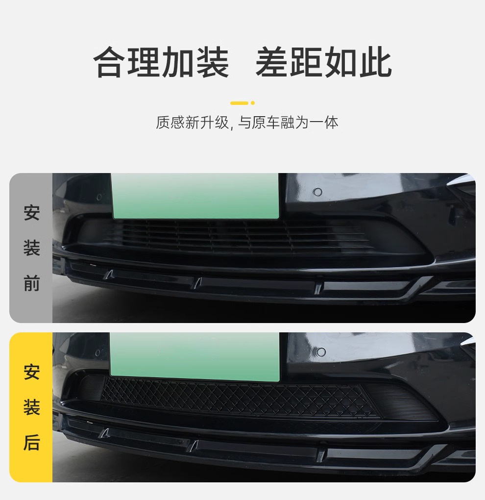 Suitable for Tesla's New Model 3/Yl/Y Special Insect-Proof Net Air Inlet Protective Cover Front Bumper Protective Cover