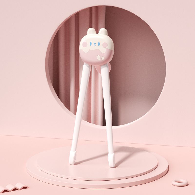 타이거 입 젓가락 단일 젓가락 (반지 없음) 핑크