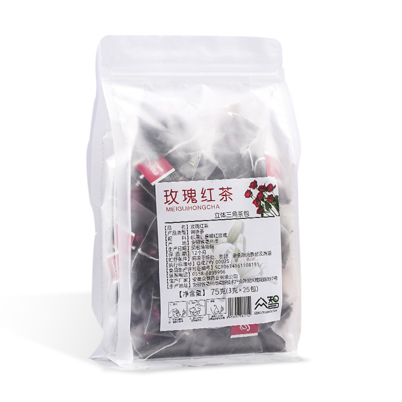 Zhongzhi 三角バッグ 25 パック/バッグ桃ウーロン茶四神スープ雪梨茶竹杖草根ジャスミン緑茶ドロップシッピング